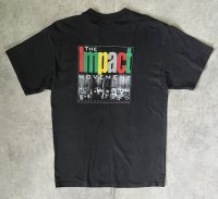 THE IMPACT MOVEMENT 両面プリント 半袖 Tシャツ ブラック (VINTAGE)