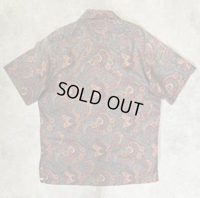 画像3: 90'S RALPH LAUREN コットン ロゴ無し 半袖 オープンカラーシャツ ペイズリー柄 USA製 (VINTAGE)