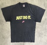 90'S NIKE "JUST DO IT." 銀タグ シングルステッチ 両面プリント Tシャツ ブラック USA製 (VINTAGE)