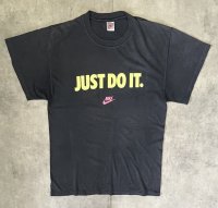 90'S NIKE "JUST DO IT." 銀タグ シングルステッチ 両面プリント Tシャツ ブラック USA製 (VINTAGE)