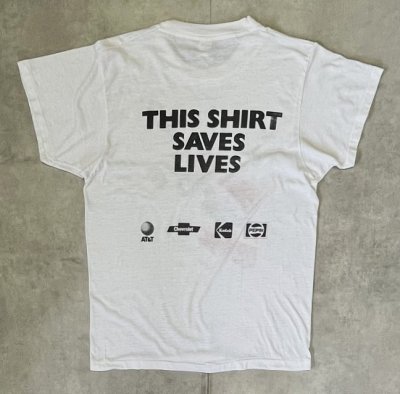 画像5: 80'S LIVE AID シングルステッチ 半袖 Tシャツ ホワイト USA製 (VINTAGE)