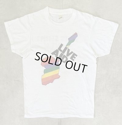 画像1: 80'S LIVE AID シングルステッチ 半袖 Tシャツ ホワイト USA製 (VINTAGE)