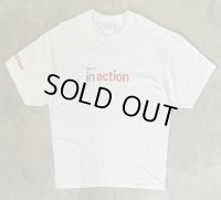 00'S GAP "IN ACTION" 両面+袖プリント 半袖 Tシャツ ホワイト (VINTAGE)