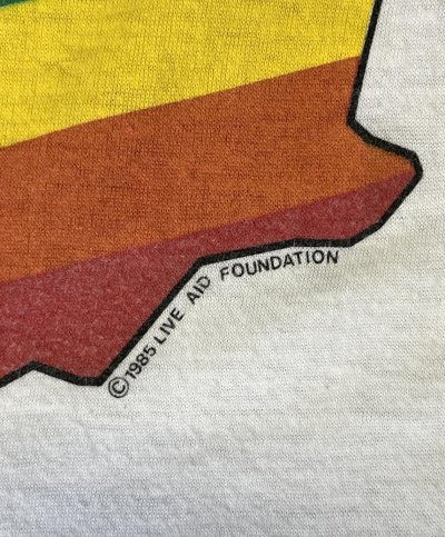 画像4: 80'S LIVE AID シングルステッチ 半袖 Tシャツ ホワイト USA製 (VINTAGE)