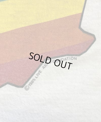 画像4: 80'S LIVE AID シングルステッチ 半袖 Tシャツ ホワイト USA製 (VINTAGE)