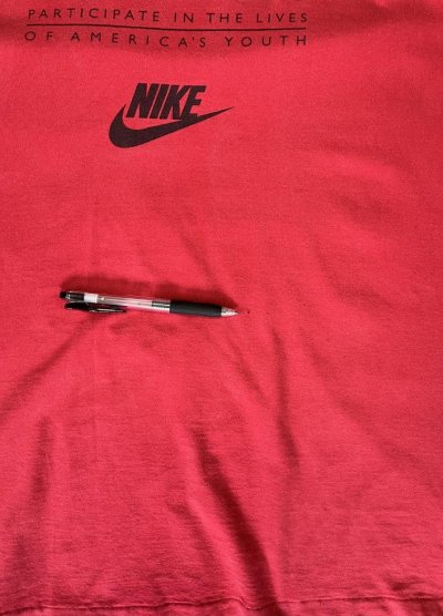 画像6: 90'S NIKE "P.L.A.Y." 銀タグ シングルステッチ 両面プリント Tシャツ レッド USA製 (VINTAGE)