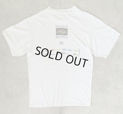 画像4: 90'S MICROSOFT BACK OFFICE シングルステッチ 両面プリント 半袖 Tシャツ ホワイト (VINTAGE)