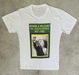 90'S NELSON MANDELA シングルステッチ 半袖 Tシャツ ホワイト カナダ製 (VINTAGE)