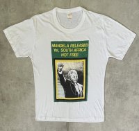 90'S NELSON MANDELA シングルステッチ 半袖 Tシャツ ホワイト カナダ製 (VINTAGE)