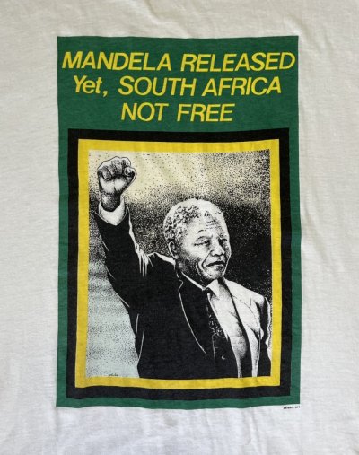 画像3: 90'S NELSON MANDELA シングルステッチ 半袖 Tシャツ ホワイト カナダ製 (VINTAGE)