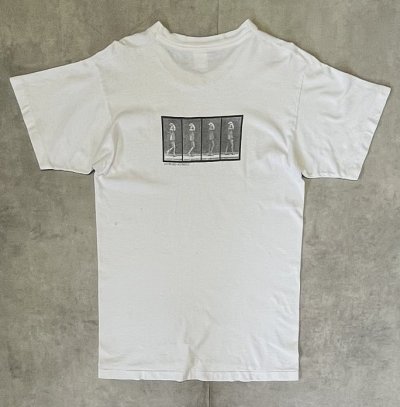 画像5: 90'S FOTOFOLIO "EADWEARD MUYBRIDGE" シングルステッチ 両面プリント 半袖 Tシャツ ホワイト USA製 (VINTAGE)