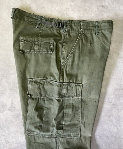 画像3: 60'S アメリカ軍 US ARMY "JUNGLE FATIGUE 3rd" ノンリップ ボタンフライ カーゴパンツ (VINTAGE)