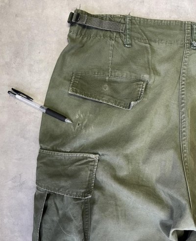 画像5: 60'S アメリカ軍 US ARMY "JUNGLE FATIGUE 3rd" ノンリップ ボタンフライ カーゴパンツ (VINTAGE)
