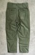 画像4: 60'S アメリカ軍 US ARMY "OG107" コットンサテン ベイカーパンツ ミリタリーグリーン (VINTAGE) (4)