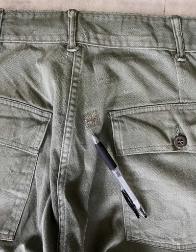 画像5: 60'S アメリカ軍 USAF "OG107" コットンサテン ベイカーパンツ セージグリーン (VINTAGE)
