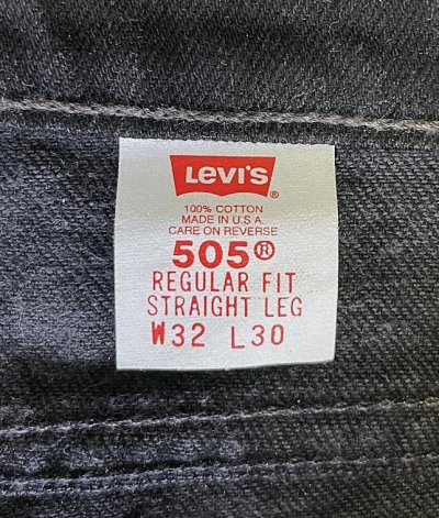 画像2: 90'S LEVIS 505 デニム ブラック USA製 W32L30 (MINT CONDITION)