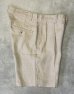 画像4: 90'S RALPH LAUREN ツープリーツ リネンショーツ ベージュ USA製 (MINT CONDITION) (4)