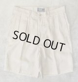 90'S RALPH LAUREN ツープリーツ リネンショーツ ベージュ USA製 (MINT CONDITION)