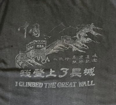 画像3: 90'S THE GREAT WALL 万里の長城 シングルステッチ 半袖 Tシャツ ブラック (VINTAGE)