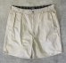 画像1: 90'S RALPH LAUREN "クレストロゴ" ツープリーツ チノショーツ ベージュ USA製 (VINTAGE) (1)