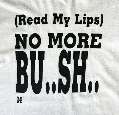 画像3: 90'S NO MORE BU..SH.. シングルステッチ 半袖 Tシャツ ホワイト USA製 (VINTAGE)