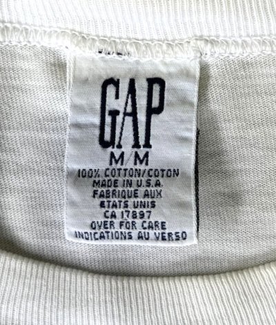 画像2: 90'S GAP シングルステッチ 半袖 フォトTシャツ ホワイト USA製 (VINTAGE)