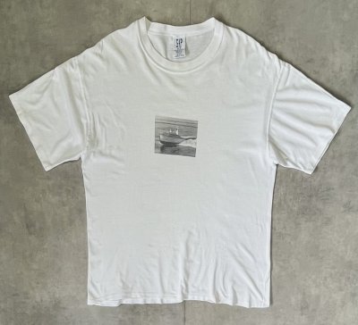 画像1: 90'S GAP シングルステッチ 半袖 フォトTシャツ ホワイト USA製 (VINTAGE)