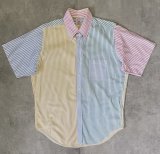 90'S BROOKS BROTHERS "FUN SHIRT" ポプリン 半袖 BDシャツ クレイジーパターン/ストライプ USA製 (VINTAGE)