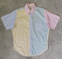 90'S BROOKS BROTHERS "FUN SHIRT" ポプリン 半袖 BDシャツ クレイジーパターン/ストライプ USA製 (VINTAGE)