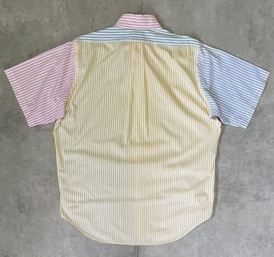 画像3: 90'S BROOKS BROTHERS "FUN SHIRT" ポプリン 半袖 BDシャツ クレイジーパターン/ストライプ USA製 (VINTAGE)