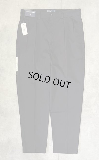 画像1: 90'S RALPH LAUREN "ANDREW PANT" ツープリーツ チノパンツ ネイビー (DEADSTOCK)