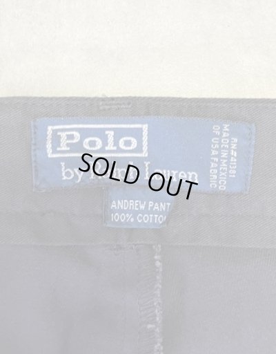 画像2: 90'S RALPH LAUREN "ANDREW PANT" ツープリーツ チノパンツ ネイビー (DEADSTOCK)