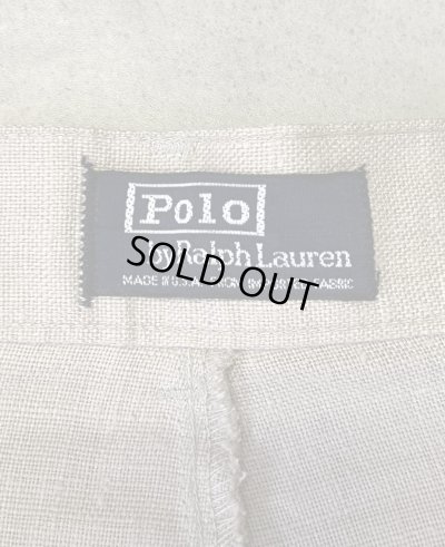 画像2: 90'S RALPH LAUREN ツープリーツ リネンショーツ ベージュ USA製 (MINT CONDITION)