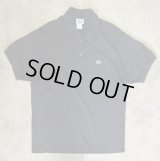 80'S CHEMISE LACOSTE ポロシャツ チャコール フランス製 (VINTAGE)