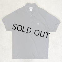 80'S CHEMISE LACOSTE ポロシャツ チャコール フランス製 (VINTAGE)