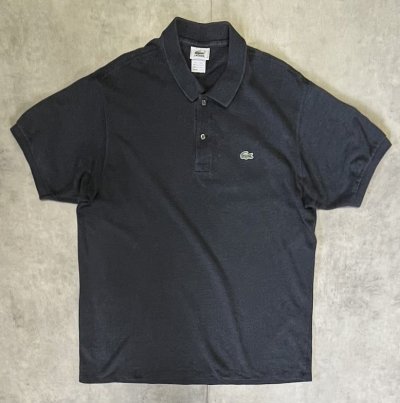画像1: 80'S CHEMISE LACOSTE ポロシャツ チャコール フランス製 (VINTAGE)