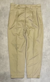 50'S フランス軍 M52 ボタンフライ ツータック チノパンツ ベージュ (VINTAGE)