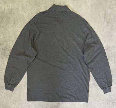 画像4: 90'S CHEMISE LACOSTE 長袖 ポロシャツ ダークグレーヘザー フランス製 (VINTAGE)