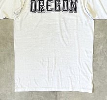 他の写真3: 80'S OREGON シングルステッチ 半袖 フットボール Tシャツ ネイビー/ホワイト (VINTAGE)