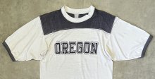 他の写真1: 80'S OREGON シングルステッチ 半袖 フットボール Tシャツ ネイビー/ホワイト (VINTAGE)