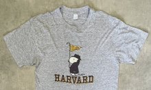 他の写真1: 80'S HARVARD x SNOOPY シングルステッチ 半袖 Tシャツ ヘザーグレー (VINTAGE)