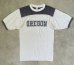 画像1: 80'S OREGON シングルステッチ 半袖 フットボール Tシャツ ネイビー/ホワイト (VINTAGE) (1)