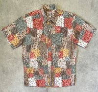 90'S REYN SPOONER コットン/ポリ フルオープン アロハシャツ ハワイ製 (VINTAGE)