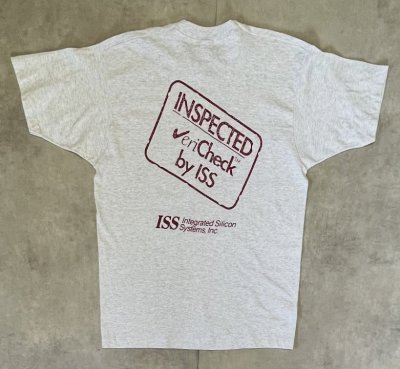 画像4: 90'S ISS シングルステッチ 両面プリント Tシャツ アッシュグレー USA製 (VINTAGE)
