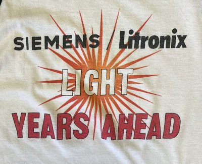 画像2: 80'S SIEMENS LITRONIX シングルステッチ ラグランスリーブ ベースボール Tシャツ (VINTAGE)
