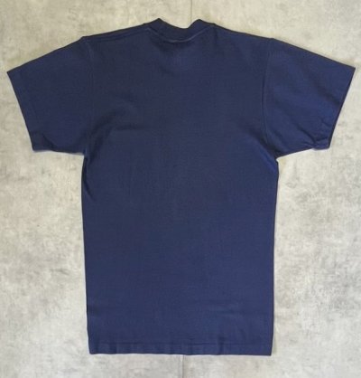 画像4: 70'S TOWNCRAFT シングルステッチ 耳付きポケット 半袖 Tシャツ ネイビー (VINTAGE)