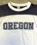 画像3: 80'S OREGON シングルステッチ 半袖 フットボール Tシャツ ネイビー/ホワイト (VINTAGE) (3)