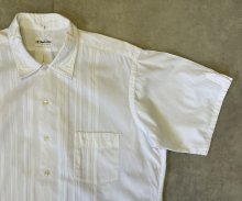 他の写真2: 60'S 2X2 ポプリンジャガード 半袖 シャツ ホワイト (VINTAGE)