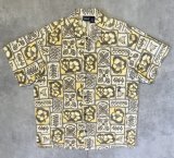 90'S PATAGONIA コットン 半袖 ACシャツ MAHALO OAK柄 (VINTAGE)