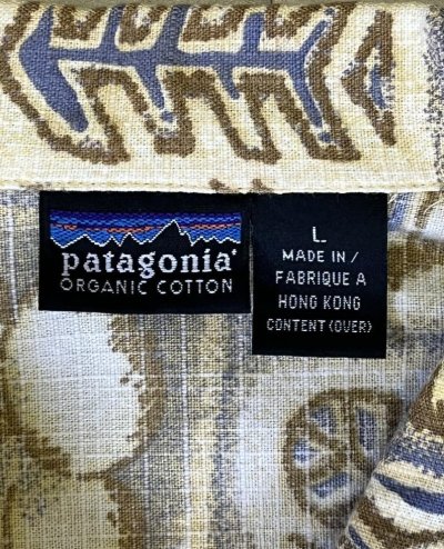 画像2: 90'S PATAGONIA コットン 半袖 ACシャツ MAHALO OAK柄 (VINTAGE)